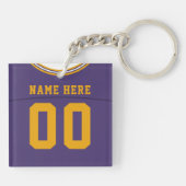 Maßgeschneiderter Jersey Keyring, Football Lacross Schlüsselanhänger (Rückseite)