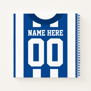 Maßgeschneiderter Jersey Template Notebook Soccer Notizbuch