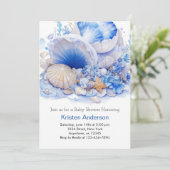 Maßgeschneiderter Junge unter der Sea Baby-Dusche Einladung (Stehend Vorderseite)