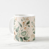 Maßgeschneiderter Kaffeecup/Blumendesign/Geschenki Kaffeetasse (Vorderseite Links)