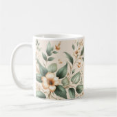 Maßgeschneiderter Kaffeecup/Blumendesign/Geschenki Kaffeetasse (Links)
