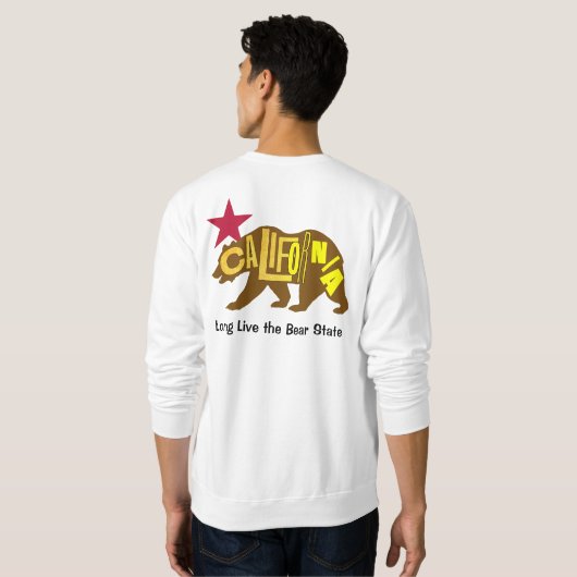 Maßgeschneiderter kalifornischer Staat Sweatshirt (Schwarz voll)