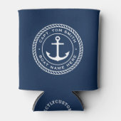 Maßgeschneiderter Kapitän und Schiffsnamensgrenze Dosenkühler (Vorderseite)