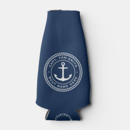 Maßgeschneiderter Kapitän und Schiffsnamensgrenze Flaschenkühler