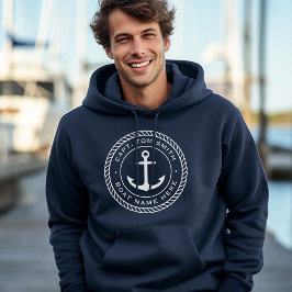 Maßgeschneiderter Kapitän und Schiffsnamensgrenze Hoodie