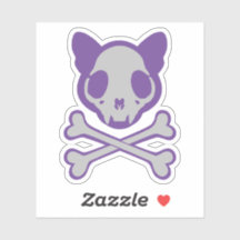 Maßgeschneiderter Katzenschädel und Kreuzknochen