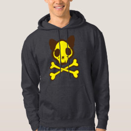 Maßgeschneiderter Katzenschädel und Kreuzknochen Hoodie
