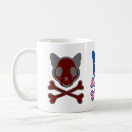 Maßgeschneiderter Katzenschädel und Kreuzknochen Kaffeetasse