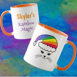 Maßgeschneiderter kleiner Katzenarm Santa Tasse
