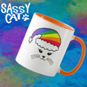 Maßgeschneiderter kleiner Katzenarm Santa Tasse