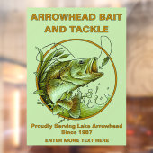 Maßgeschneiderter Köder-Shop Largemouth Bass Lure Fensteraufkleber (Blatt 2)