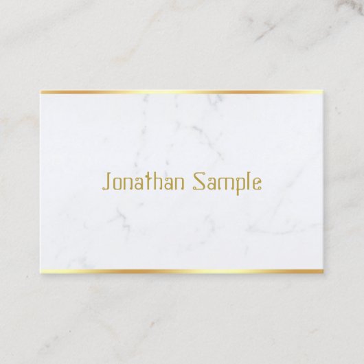 Maßgeschneiderter kreativer, moderner Goldtext aus Visitenkarte (Vorderseite)
