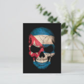 Maßgeschneiderter kubanischer Flag Skull Postkarte (Stehend Vorderseite)