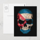 Maßgeschneiderter kubanischer Flag Skull Postkarte (Vorne/Hinten)