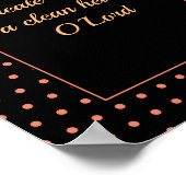 Maßgeschneiderter Lachs Polka Dot Christliches Bad Poster (Ecke)