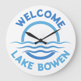 Maßgeschneiderter Lake Name Große Wanduhr