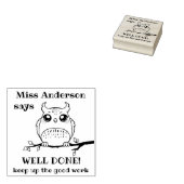 Maßgeschneiderter Lehrer sagt gut gemacht Owl posi Gummistempel (Stempel)