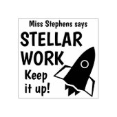 Maßgeschneiderter Lehrer sagt Stellar Work Behalte Gummistempel (Prägung)