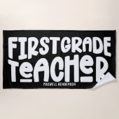 Maßgeschneiderter Lehrer Strandtuch (Vorderseite)