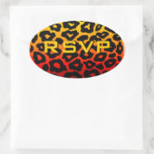 Maßgeschneiderter Leopard Ovaler Aufkleber (Tasche)