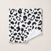 Maßgeschneiderter Leoparddruck Badhandtuch Set (Waschlappen)