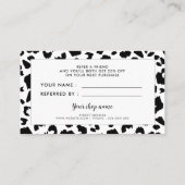 Maßgeschneiderter Leoparddruck Empfehlungskarte (Rückseite)