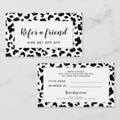 Maßgeschneiderter Leoparddruck Empfehlungskarte (Vorne/Hinten)