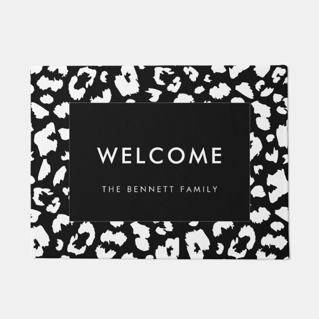 Maßgeschneiderter Leoparddruck Fußmatte (Vorderseite)