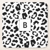 Maßgeschneiderter Leoparddruck Rechteckiger Pappuntersetzer (Vorderseite)