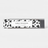 Maßgeschneiderter Leoparddruck Schreibtischnamensplakette (Vorderseite )