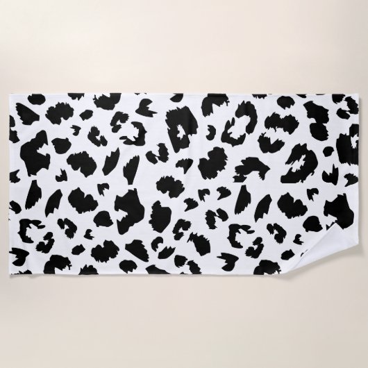 Maßgeschneiderter Leoparddruck Strandtuch (Vorderseite)