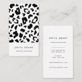 Maßgeschneiderter Leoparddruck Visitenkarte (Vorne/Hinten)