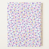 Maßgeschneiderter lila Blumenplaner Planer (Rückseite)