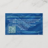 Maßgeschneiderter Logo/QR-Code/URL Wasserschutzmau Visitenkarte (Rückseite)