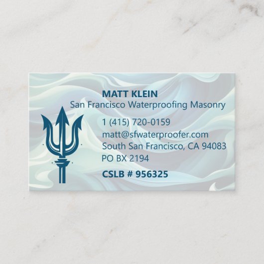 Maßgeschneiderter Logo/QR-Code/URL Wasserschutzmau Visitenkarte (Vorderseite)