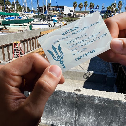 Maßgeschneiderter Logo/QR-Code/URL Wasserschutzmau Visitenkarte