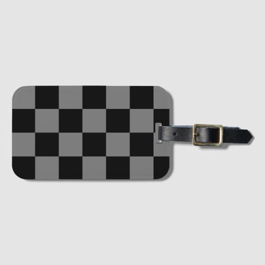 Maßgeschneiderter Luxusgrau/schwarz Gepäckanhänger (Vorderseite (Horizontal))