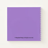 Maßgeschneiderter Margaret-Name lila, blumengeschm Notizblock (Rückseite)