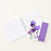 Maßgeschneiderter Margaret-Name lila, blumengeschm Notizblock (Innenseite)