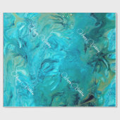 Maßgeschneiderter Marmoreffekt texturiert smaragdb Geschenkpapier (Flach)