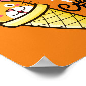 Maßgeschneiderter Meow Cream Cone Poster (Ecke)