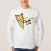 Maßgeschneiderter Meow Cream Cone T-Shirt (Vorderseite)