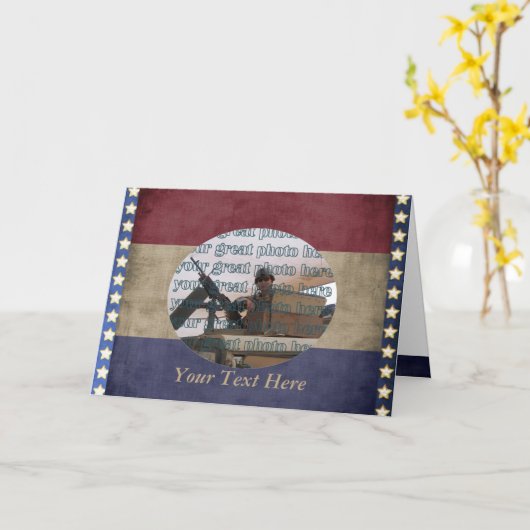 Maßgeschneiderter militärischer Foto-Rahmen Person Karte (Gelbe Blume)