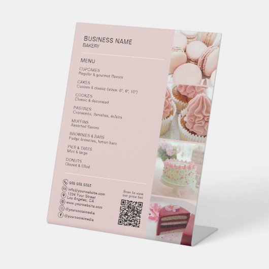 Maßgeschneiderter Minimal Bäckerei Konditorei Kond Sockelschild (Vorderseite)