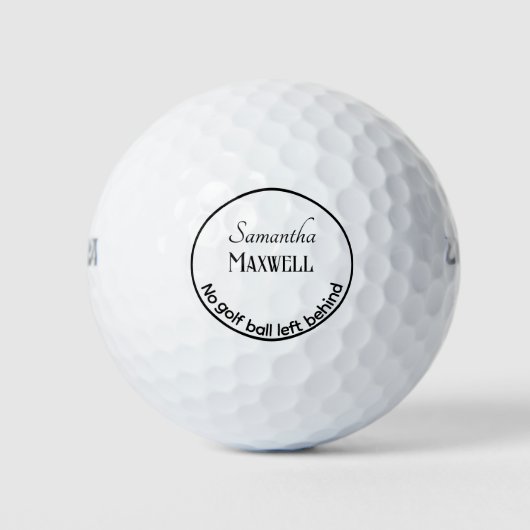 Maßgeschneiderter Minimal Nachname Funny Golf Joke Golfball (Vorderseite)