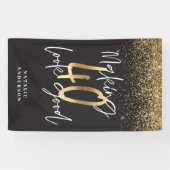 Maßgeschneiderter moderner 40. Geburtstag Schwarz- Banner (Horizontal)