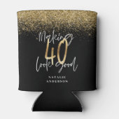 Maßgeschneiderter moderner 40. Geburtstag schwarz- Dosenkühler (Rückseite)