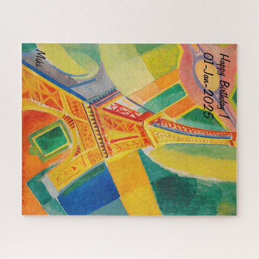 Maßgeschneiderter, moderner Abstrakter Eiffelturm Puzzle (Horizontal)