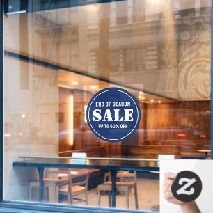 Maßgeschneiderter, moderner Blue Business Store Ve Fensteraufkleber