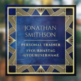 Maßgeschneiderter moderner Blue Masculine Gym Pers Fensteraufkleber